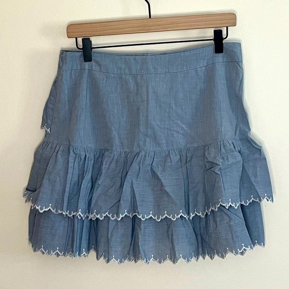Ulla Johnson Ella Tiered Embroidered Mini Skirt - Picture 3 of 7
